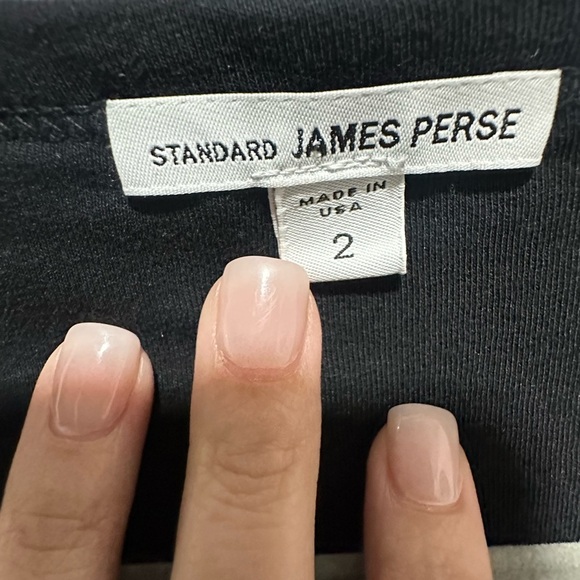 James Perse V-Neck Bodycon Dress Black Size 2 Size Small - Picture 4 of 6